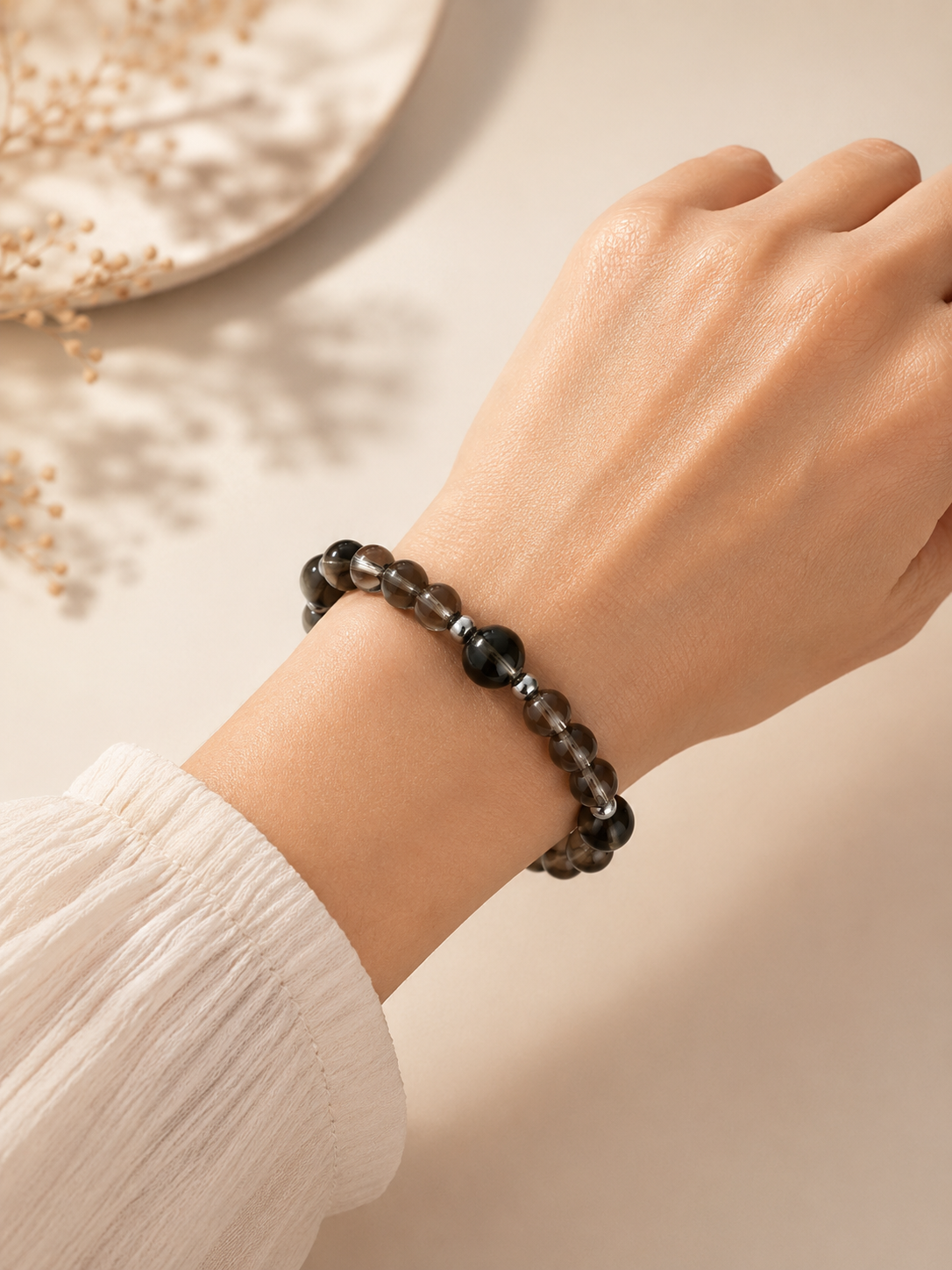 Bracelet "Retour à l'essentiel" – Quartz Fumé