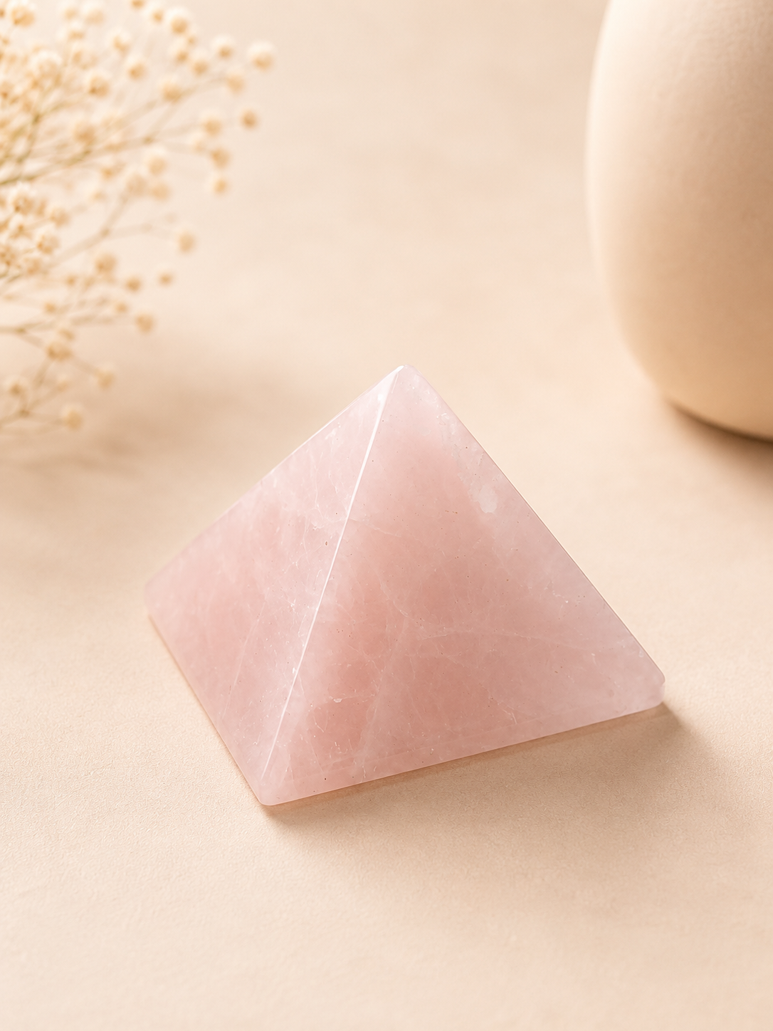 Pyramide en Quartz rose