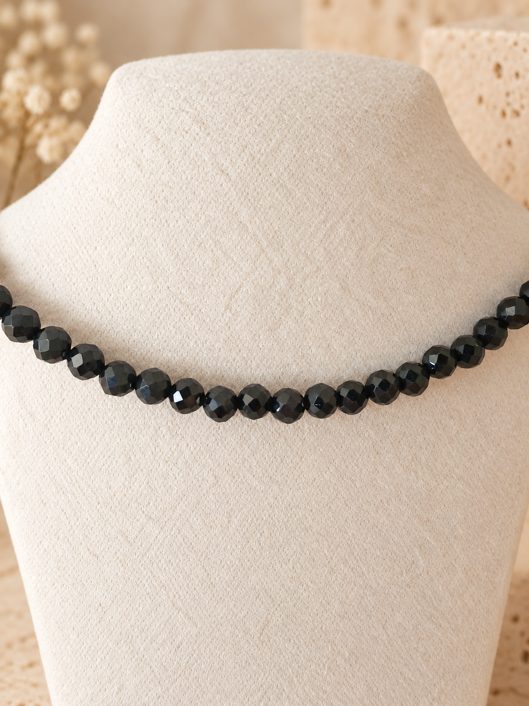 Collier "Protection" – Spinelle noir