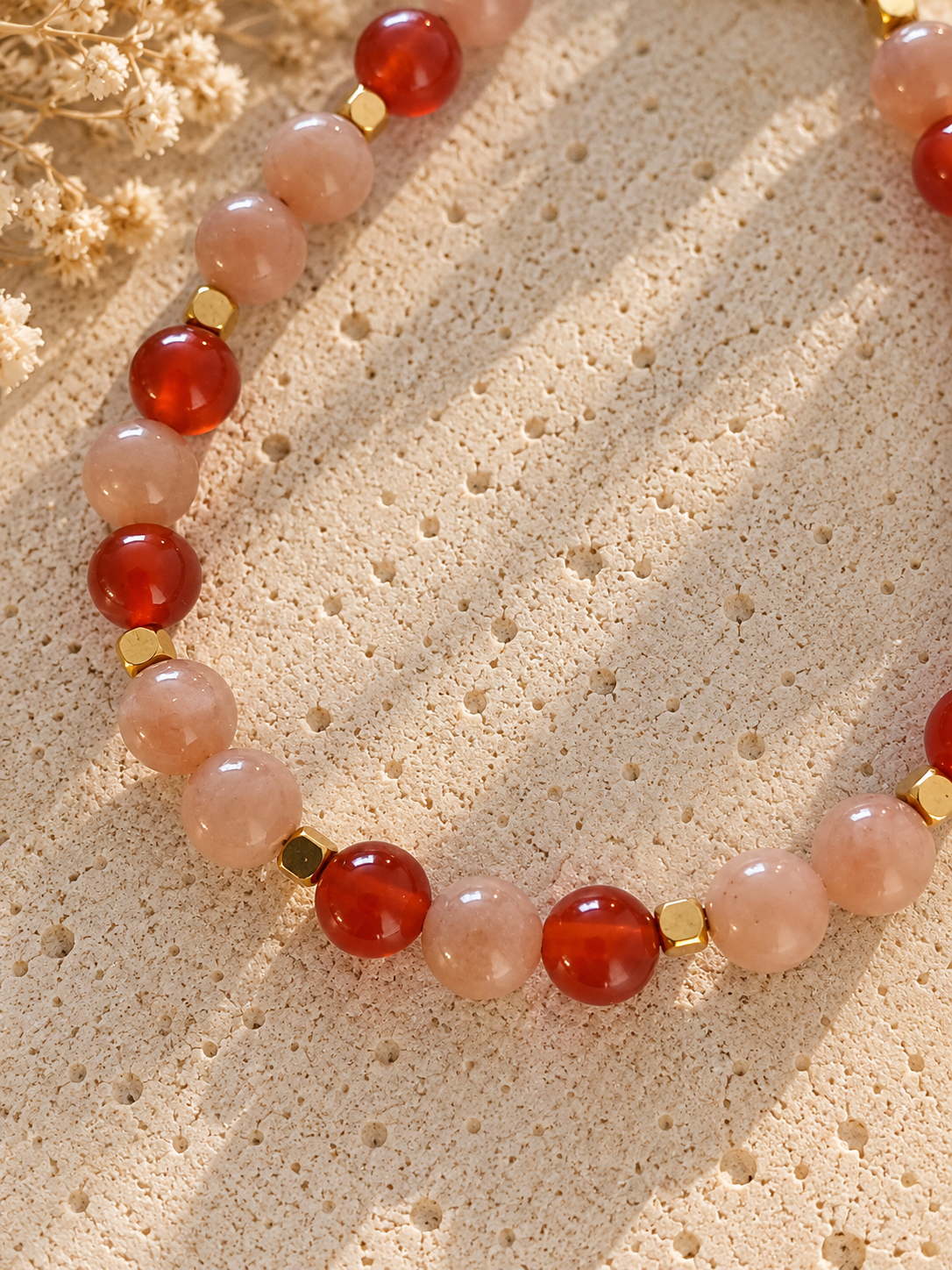 Bracelet "Rayonnement" – Cornaline & Pierre du Soleil