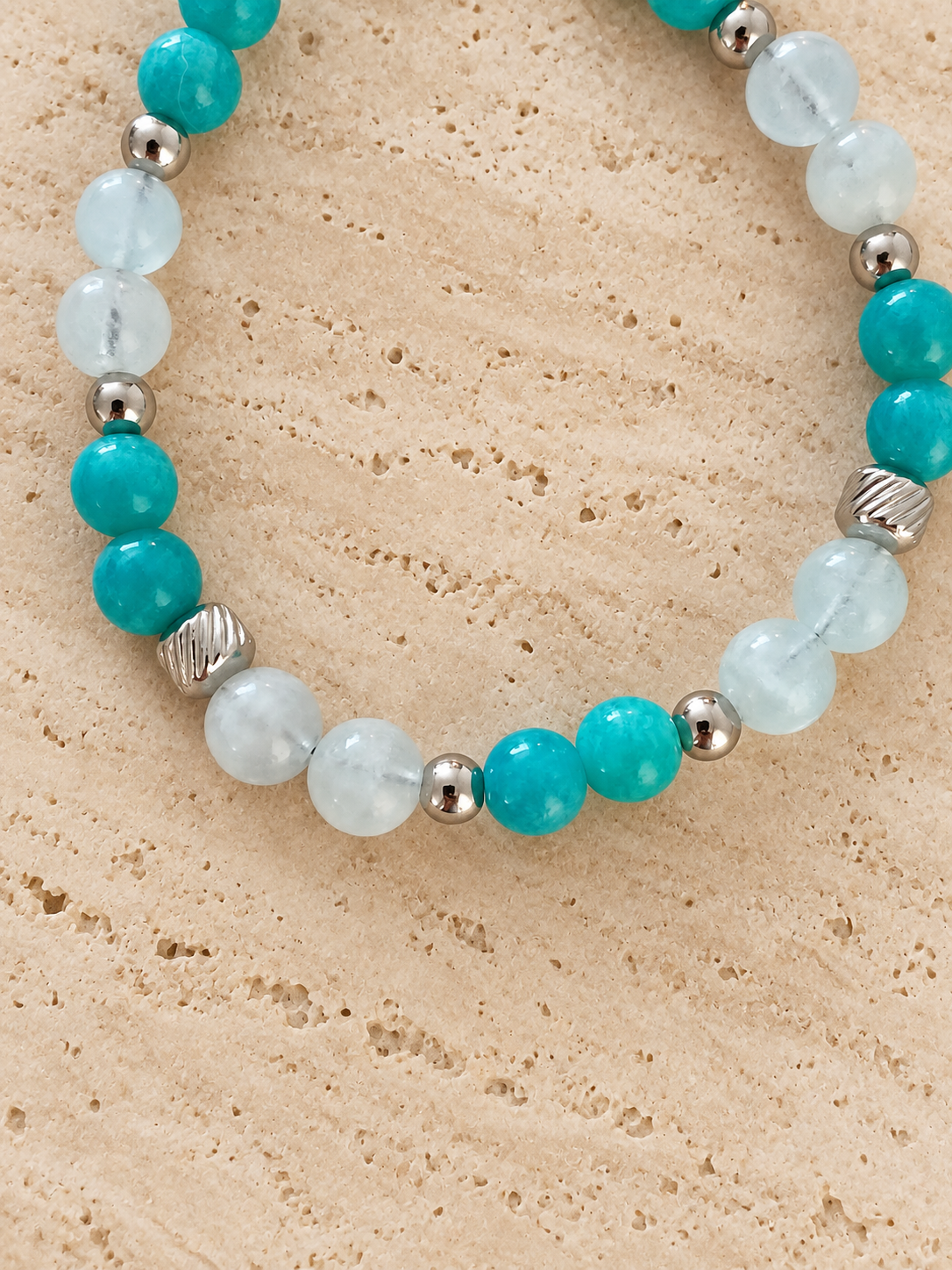 Bracelet "Harmonie" – Amazonite & Aigue-marine