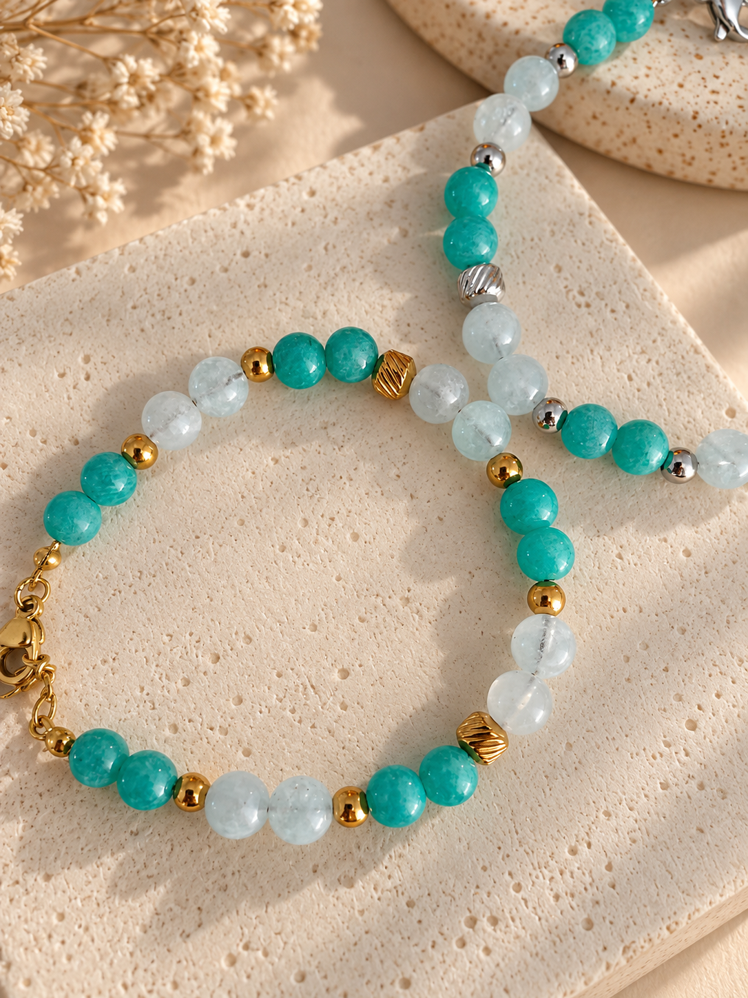 Bracelet "Harmonie" – Amazonite & Aigue-marine