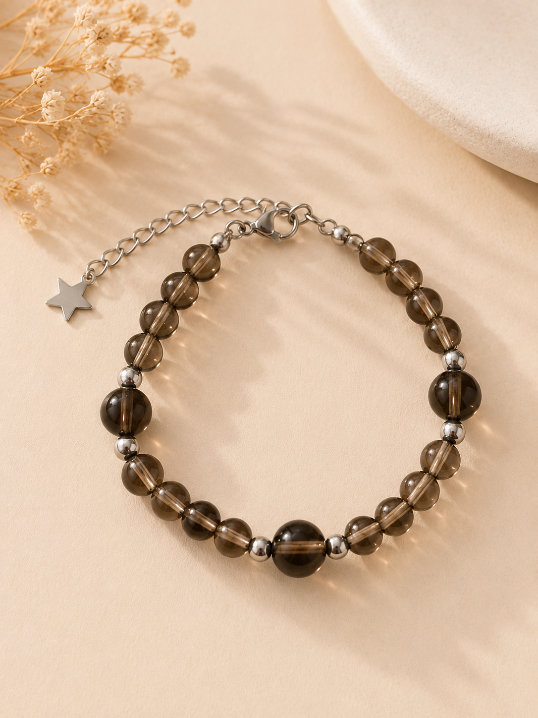 Bracelet "Retour à l'essentiel" – Quartz Fumé