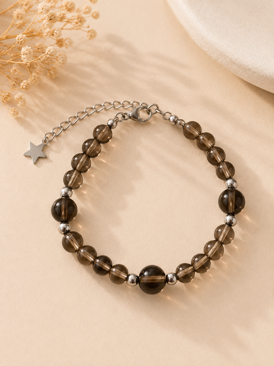 Bracelet "Retour à l'essentiel" – Quartz Fumé