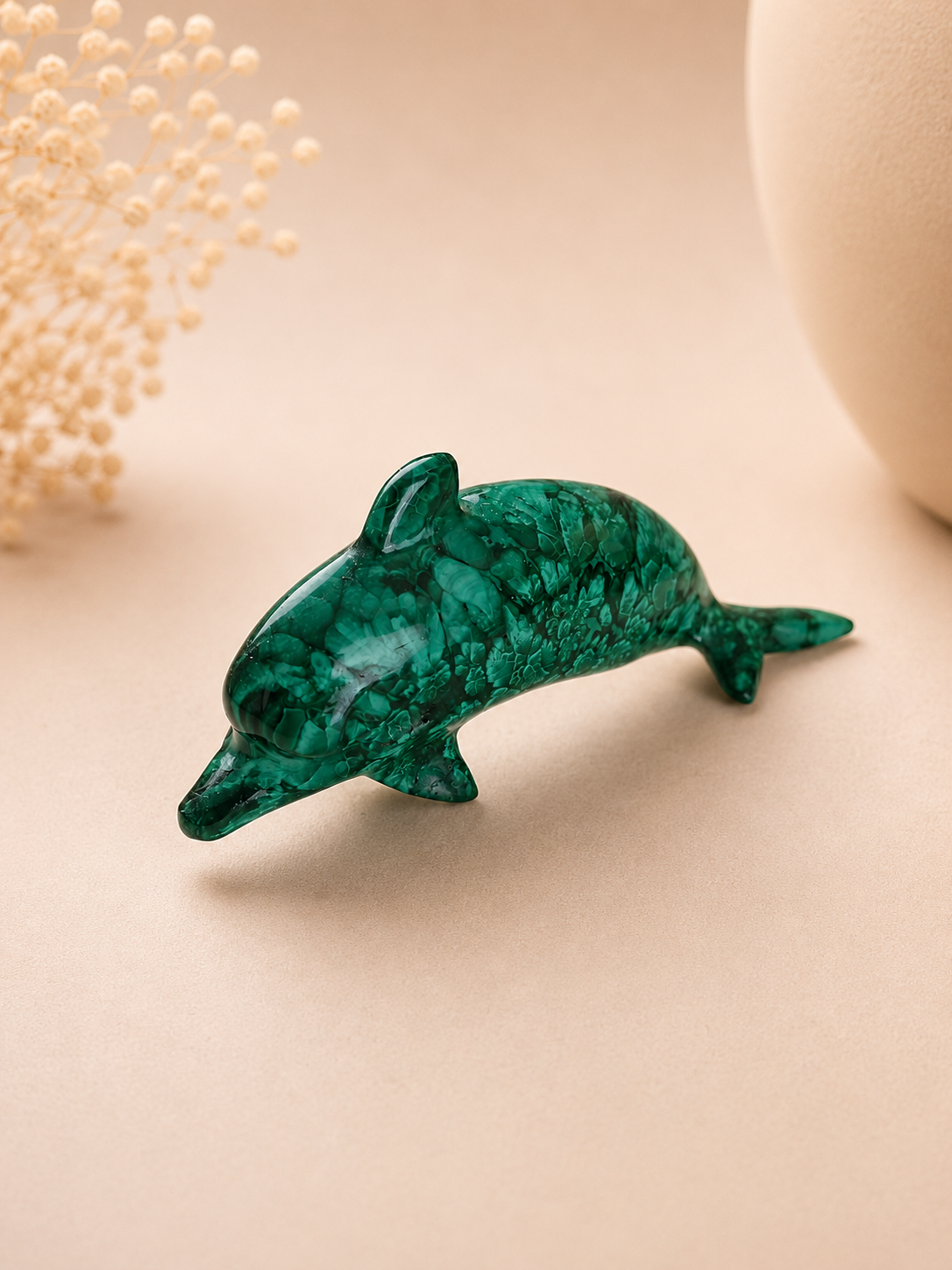 Dauphin en Malachite