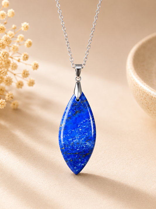 Collier Navette en Lapis Lazuli