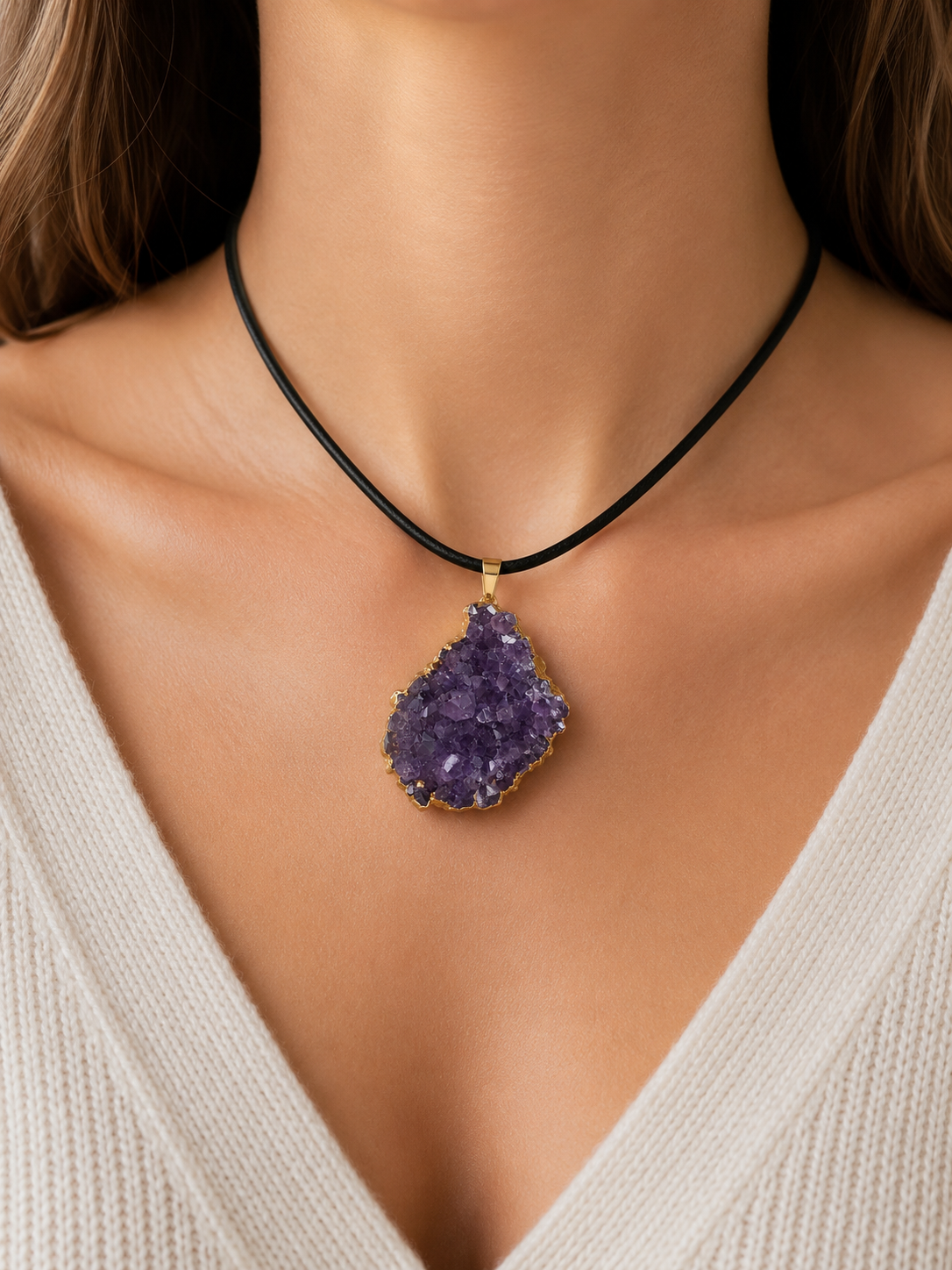 Collier Druse en Améthyste