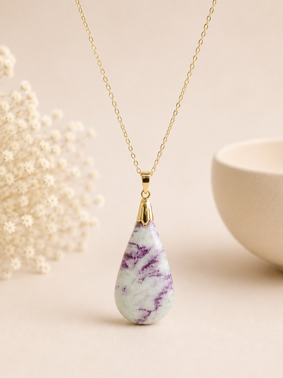Collier Goutte en Kammererite