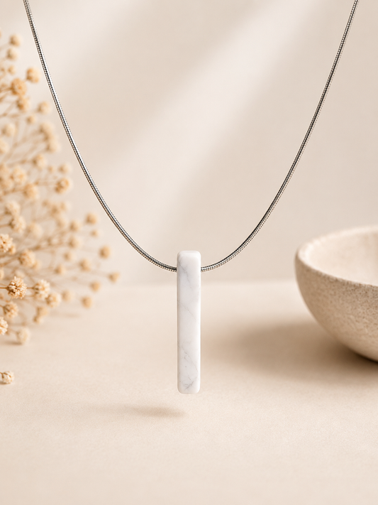Collier Tige en Howlite