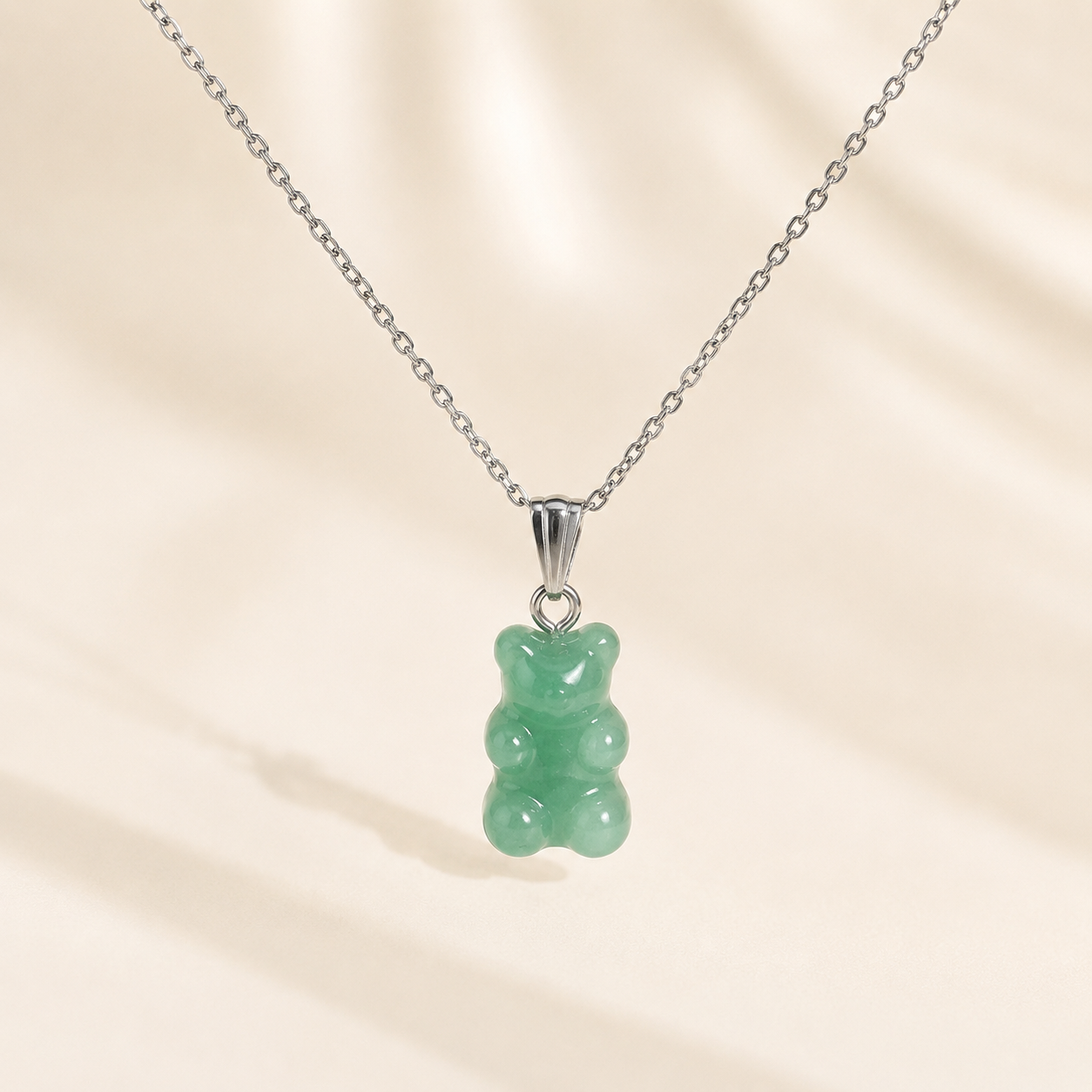 Collier Nounours en Aventurine Verte
