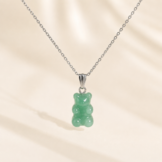 Collier Nounours en Aventurine Verte