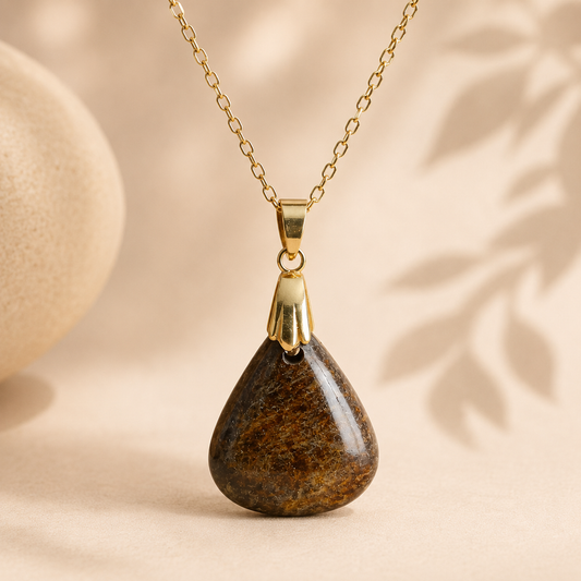 Collier Goutte en Bronzite