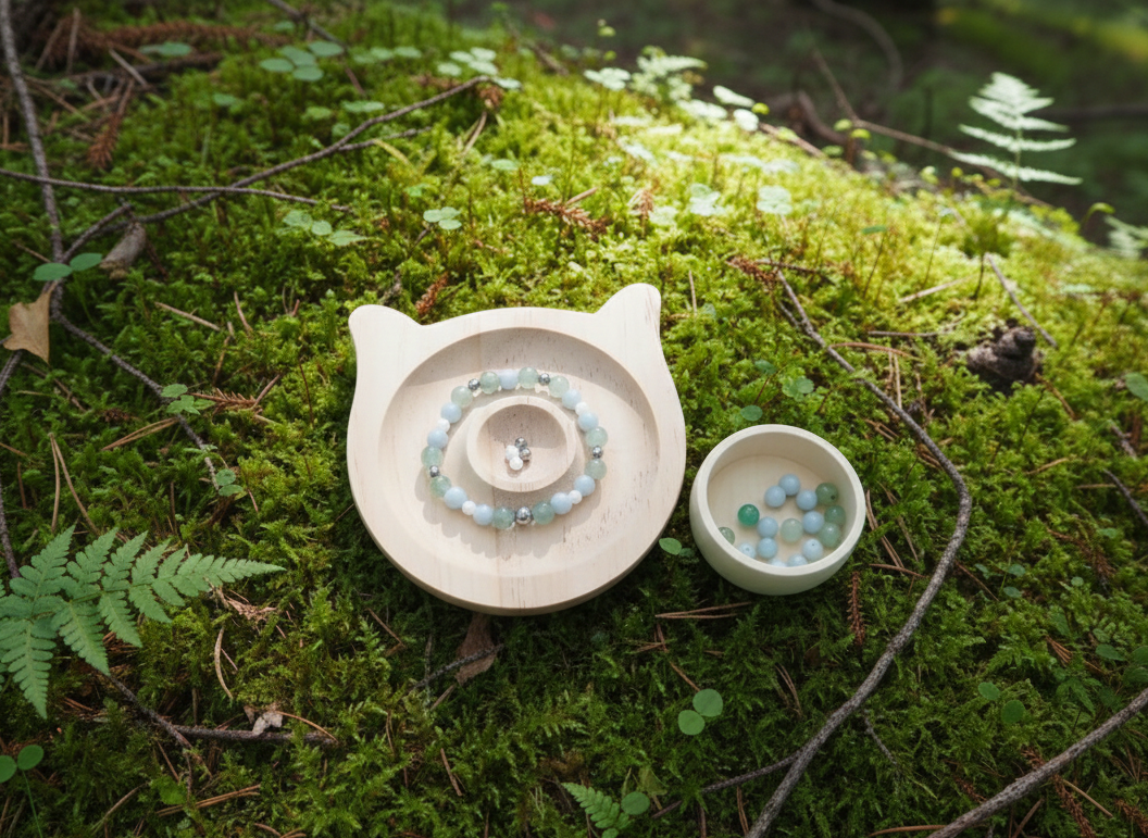 Kit créatif enfant « Parole tranquille » – Angélite & Aventurine verte
