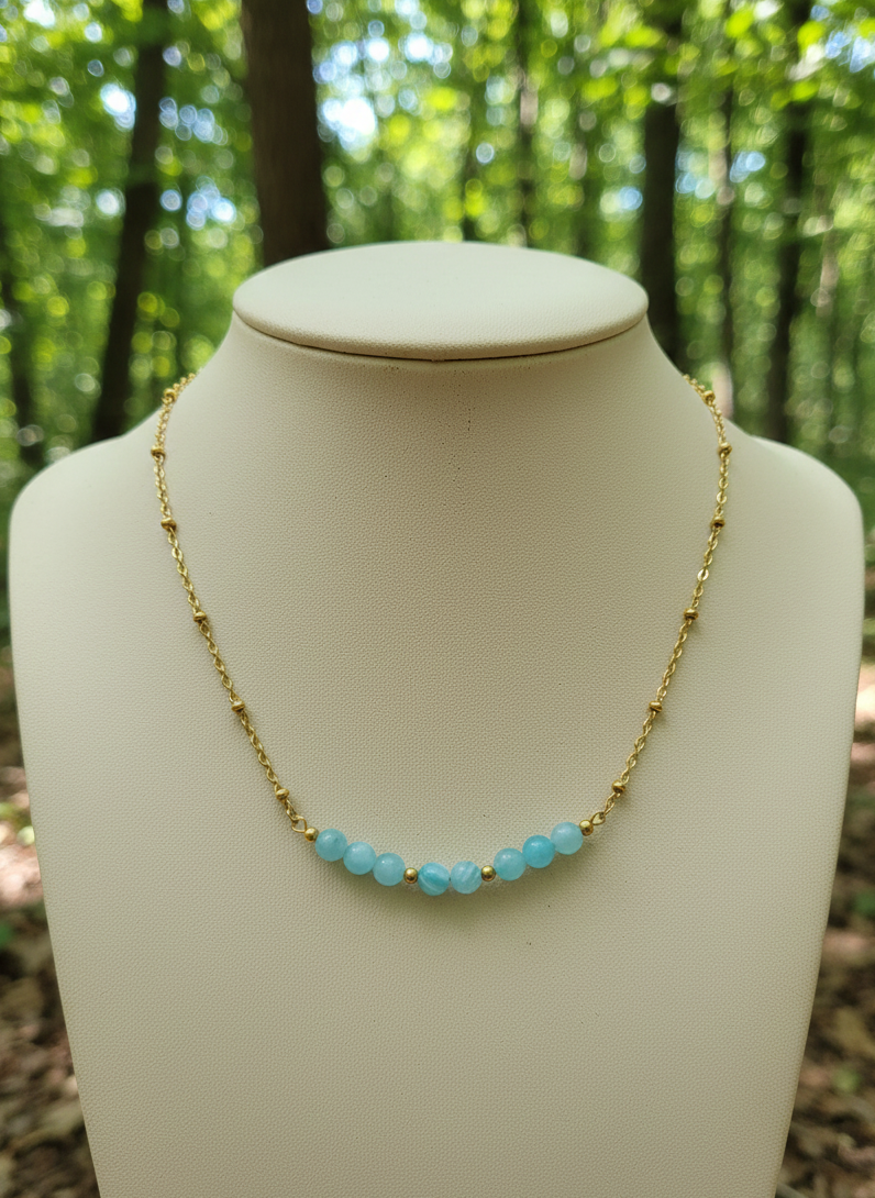 Collier Sérénité & Joie – Amazonite