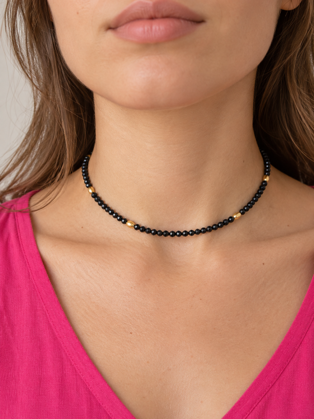 Collier "Protection" – Spinelle noir
