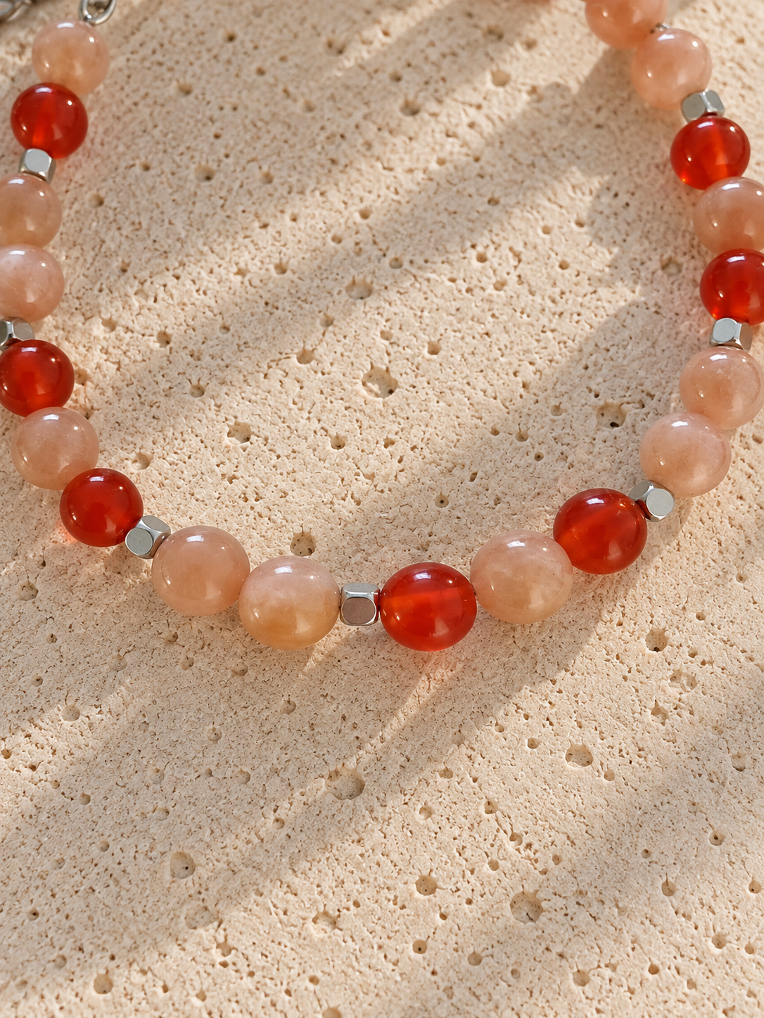 Bracelet "Rayonnement" – Cornaline & Pierre du Soleil