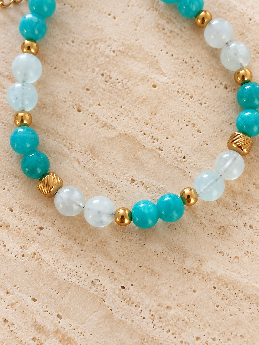 Bracelet "Harmonie" – Amazonite & Aigue-marine