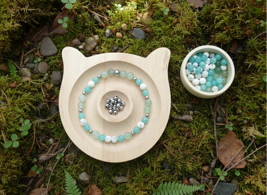 Kit créatif adulte « Équilibre & Sérénité » – Aventurine verte, Amazonite & Howlite